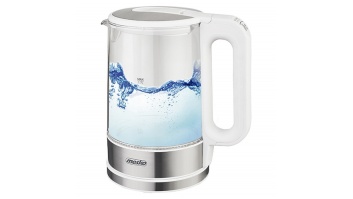 Mesko | Kettle | MS 1301w | Electric | 1850 W | 1.7 L | Glass/Stainless steel | 360° rotational base | White