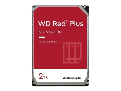 Western Digital | Red Plus NAS Hard Drive | WD20EFPX | 5400 RPM | 2000 GB | 64 MB