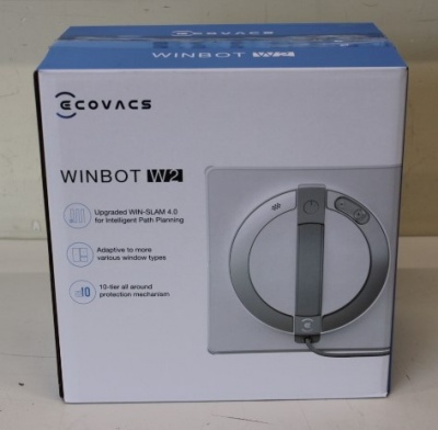 SALE OUT. Ecovacs Window cleaning robot WINBOT W2, Auto-Spray, Intelligent steady climbing system, WIN-SLAM 4.0, White, UNPACKED AS DEMO | Windows Cleaner Robot | WINBOT W2 | Corded | 2800 Pa | White | UNPACKED AS DEMO