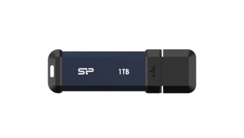 SILICON POWER Portable SSD MS60 Discover Future-Forward SSD, 1TB, Blue