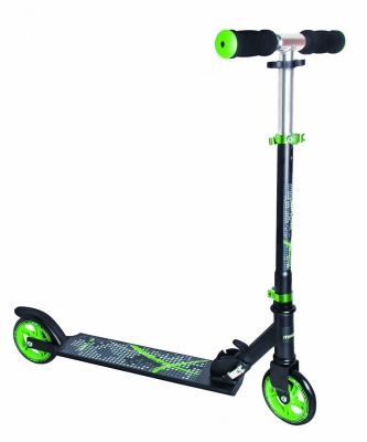 Akcija! Muuwmi Aluminium Scooter skrejritenis 125 mm, melns/zaļš