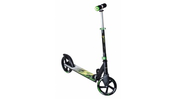 Akcija! Muuwmi Aluminium Scooter skrejritenis 200 mm, melns/zaļš