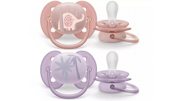 Philips Avent māneklītis Ultra soft DECO, 0-6M (2 gab), meitenēm