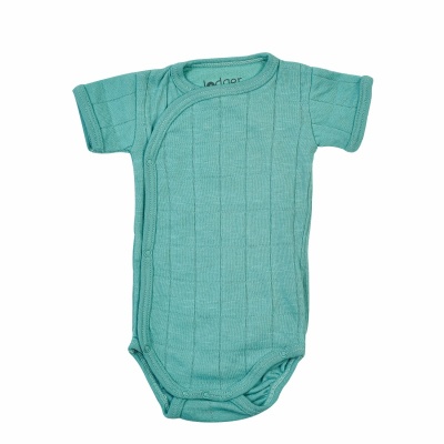 Akcija! Lodger Romper Solid kokvilnas bodijs ar īsām piedurknēm, Duty turquoise, 68cm