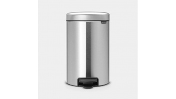 BRABANTIA atkritumu tvertne ar pedāli NewIcon, 12L, Matt Steel Fringerprint Proof