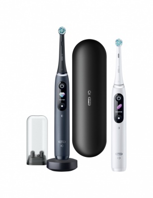 Oral-B | Electric Toothbrush | iO8 Series Duo | Rechargeable | For adults | Number of brush heads included 2 | Number of teeth brushing modes 6 | Black Onyx/White