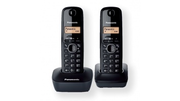 Panasonic | Cordless | KX-TG1612FXH | Built-in display | Caller ID | Black | Conference call | Phonebook capacity 50 entries | Wireless connection