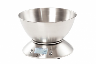 Adler | Kitchen scales | AD 3134 | Maximum weight (capacity) 5 kg | Graduation 1 g | Stainless steel