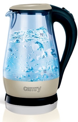 Camry | CR 1251 | Standard kettle | 2000 W | 1.7 L | Glass | 360° rotational base | Glass/Black