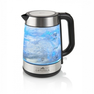 ETA | ETA615390000 | Standard kettle | 2200 W | 1.7 L | Glass | 360° rotational base | Stainless steel/Black