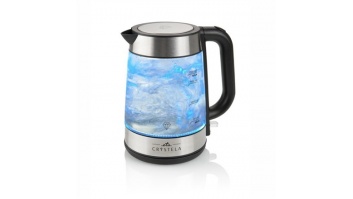 ETA | ETA615390000 | Standard kettle | 2200 W | 1.7 L | Glass | 360° rotational base | Stainless steel/Black