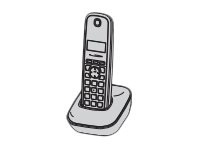 Panasonic | Cordless phone | KX-TG1911FXG | Built-in display | Caller ID | Black/Grey