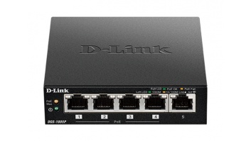 D-Link | Switch | DGS-1005P | Unmanaged | Desktop | 1 Gbps (RJ-45) ports quantity 5 | PoE ports quantity 4 | Power supply type External