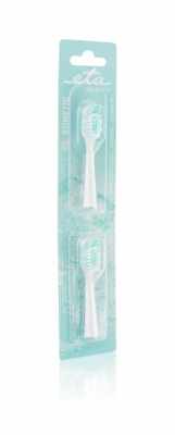 ETA | Toothbrush replacement  for ETA0709 | Heads | For adults | Number of brush heads included 2 | Number of teeth brushing modes Does not apply | White