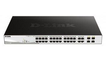 D-Link | Switch | DGS-1210-28MP | Web Management | Rack mountable | 1 Gbps (RJ-45) ports quantity 24 | SFP ports quantity 4 | PoE/Poe+ ports quantity 24 | Power supply type External | Lifetime month(s)