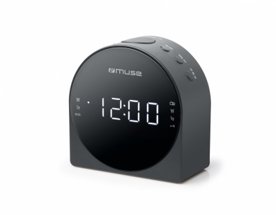 Muse | Dual Alarm Clock radio PLL | M-185CR | AUX in | Black