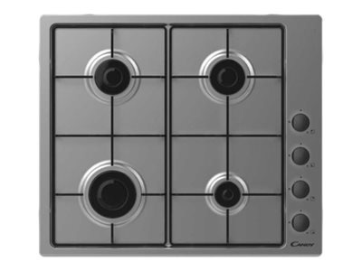 Candy | Hob | CHW6LBX | Gas | Number of burners/cooking zones 4 | Rotary knobs | Stainless steel