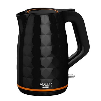 Adler | Kettle | AD 1277 | Standard | 2200 W | 1.7 L | Plastic | 360° rotational base | Black