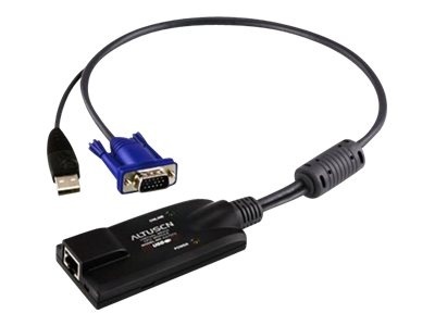 Aten | USB VGA KVM Adapter | 1 x RJ-45 Female, 1 x USB Male, 1 x HDB-15 Male