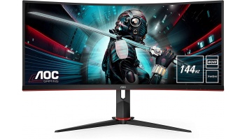 AOC | Gaming Monitor | CU34G2X | 34 " | VA | QHD | 21:9 | 144 Hz | 1 ms | 3440 x 1440 pixels | 300 cd/m² | Headphone out (3.5 mm) | HDMI ports quantity 2 | Black