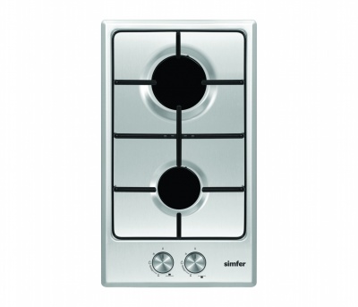 Simfer | Hob | H3.200.VGRIM | Gas | Number of burners/cooking zones 2 | Rotary knobs | Stainless steel