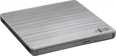 H.L Data Storage | Ultra Slim Portable DVD-Writer | GP60NS60 | Interface USB 2.0 | DVD±R/RW | CD read speed 24 x | CD write speed 24 x | Silver | Desktop/Notebook