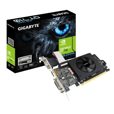 Gigabyte | GV-N710D5-2GIL | NVIDIA | 2 GB | GeForce GT 710 | GDDR5 | DVI-D ports quantity 1 | HDMI ports quantity 1 | PCI-E 2.0 x 8 | Memory clock speed 5010 MHz | Processor frequency 954 MHz