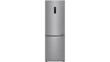 LG | Refrigerator | GBB71PZDMN | Energy efficiency class E | Free standing | Combi | Height 186 cm | No Frost system | Fridge net capacity 234 L | Freezer net capacity 107 L | Display | 36 dB | Silver