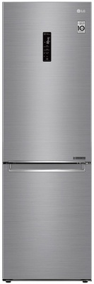 LG | Refrigerator | GBB71PZDMN | Energy efficiency class E | Free standing | Combi | Height 186 cm | No Frost system | Fridge net capacity 234 L | Freezer net capacity 107 L | Display | 36 dB | Silver