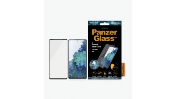 PanzerGlass | Samsung | Galaxy S20 FE CF | Glass | Black | Works with face recognition and is compatible with the in-screen fingerprint reader; Case Friendly | Clear Screen Protector