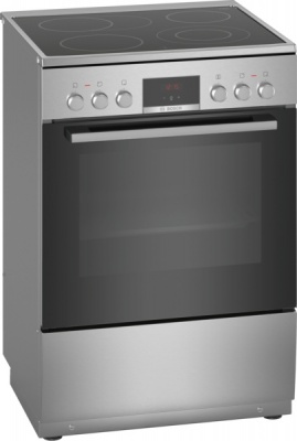 Bosch | Cooker | HKR39A250U | Hob type Vitroceramic | Oven type Electric | Stainless steel | Width 60 cm | Electronic ignition | Grilling | LED | Depth 60 cm | 66 L