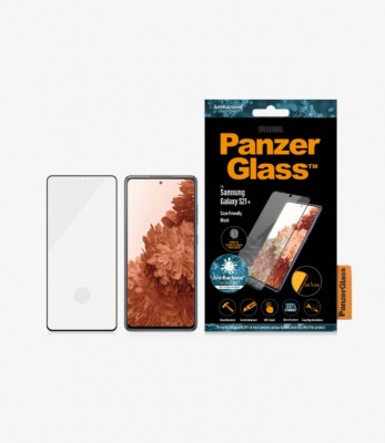 PanzerGlass | Samsung | Galaxy S21+ Series | Antibacterial glass | Black | Case Friendly, Compatible with the in-screen fingerprint reader | Antifingerprint screen protector