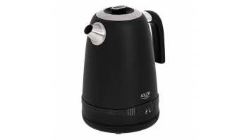 Adler | Kettle | AD 1295b | Electric | 2200 W | 1.7 L | Stainless steel | 360° rotational base | Black