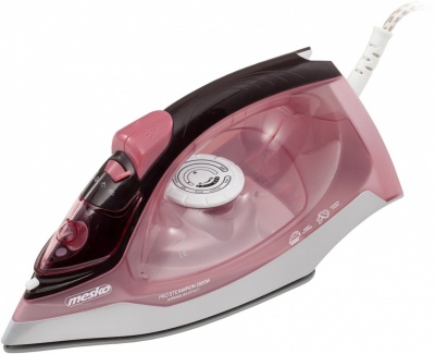 Mesko | Iron | MS 5028 | Steam Iron | 2600 W | Continuous steam 35 g/min | Steam boost performance 60 g/min | Pink/Grey