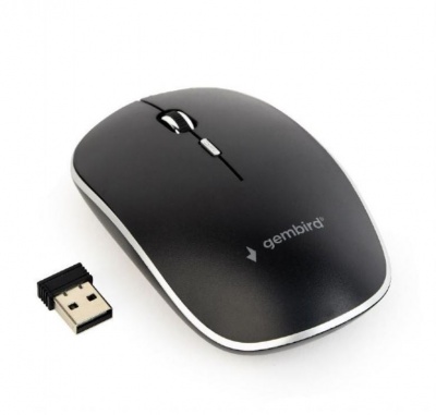 Gembird | Silent Wireless Optical Mouse | MUSW-4BS-01 | Optical mouse | USB | Black