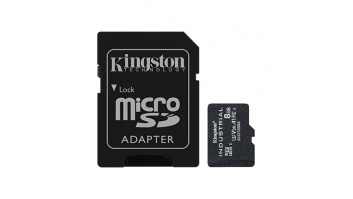 Kingston | UHS-I | 8 GB | microSDHC/SDXC Industrial Card | Flash memory class Class 10, UHS-I, U3, V30, A1 | SD Adapter