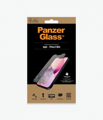 PanzerGlass | Clear Screen Protector | Apple | iPhone 13 Mini | Tempered glass | Antibacterial glass; Resistant to scratches and bacteria; Shock absorbing; Easy to install