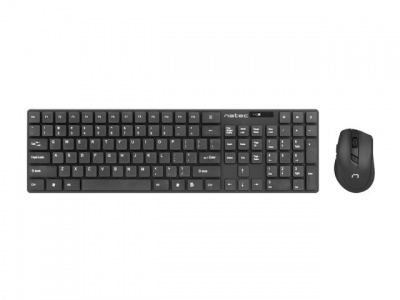 Natec | Keyboard and Mouse | Stringray 2in1 Bundle | Keyboard and Mouse Set | Wireless | Batteries included | US | Black | Wireless connection