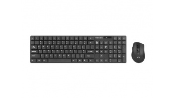 Natec | Keyboard and Mouse | Stringray 2in1 Bundle | Keyboard and Mouse Set | Wireless | Batteries included | US | Black | Wireless connection