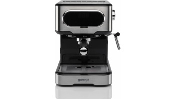 Gorenje | Coffee machine | ESCM15DBK | Pump pressure 15 bar | Built-in milk frother | Manual | 1100 W | Stainless steel