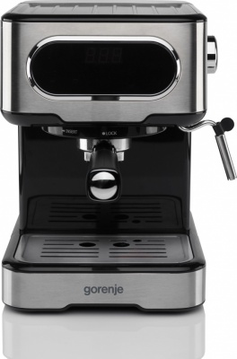 Gorenje | Coffee machine | ESCM15DBK | Pump pressure 15 bar | Built-in milk frother | Manual | 1100 W | Stainless steel