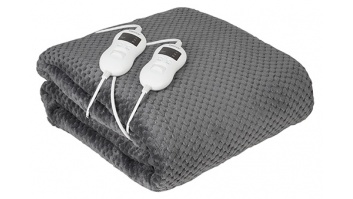 Camry | Electric Heated Blanket | CR 7417 | Number of heating levels 8 | Number of persons 2 | Washable | Remote control | Coral fleece/Polyester | 60 W | Grey