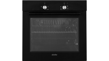 Simfer | Oven | 8004AERSP | 62 L | Electric | Manual | Mechanical control | Height 60 cm | Width 60 cm | Black