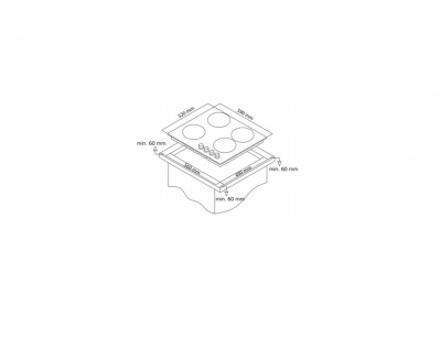 Simfer | Hob | H6.040.DECSP | Vitroceramic | Number of burners/cooking zones 4 | Touch | Black