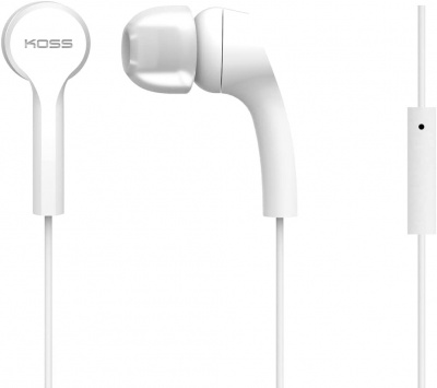 Koss | Headphones | KEB9iW | Wired | In-ear | Microphone | White