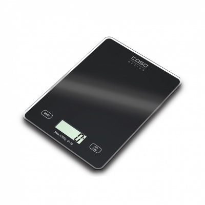 Caso | Kitchen scale | Slim | Maximum weight (capacity) 5 kg | Graduation 1 g | Black