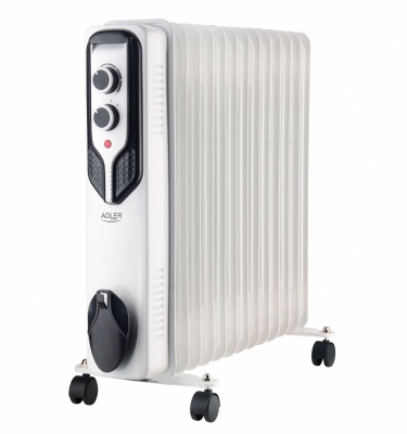 Adler | Oil-Filled Radiator | AD 7818 | Oil Filled Radiator | 2500 W | Number of power levels 3 | White