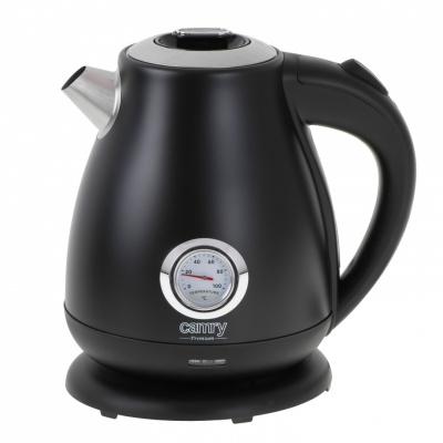 Camry | Kettle with a thermometer | CR 1344 | Electric | 2200 W | 1.7 L | Stainless steel | 360° rotational base | Black