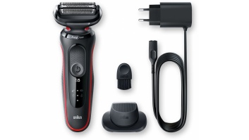 Braun | Shaver | 51-R1200s | Operating time (max) 50 min | Wet & Dry | Black/Red