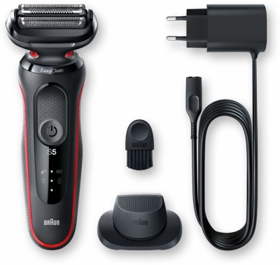 Braun | Shaver | 51-R1200s | Operating time (max) 50 min | Wet & Dry | Black/Red